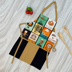 Beer Theme Printed Kitchen Apron with Front Utility Pocket