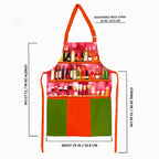 Wine Bottles Theme Kitchen Apron with Adjustable Strap & Pocket