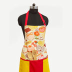 Good Morning Dessert Print Kitchen Apron with Adjustable Neck Strap & Pocket