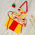 Good Morning Dessert Print Kitchen Apron with Adjustable Neck Strap & Pocket