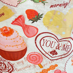 Good Morning Dessert Print Kitchen Apron with Adjustable Neck Strap & Pocket