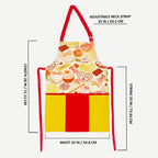 Good Morning Dessert Print Kitchen Apron with Adjustable Neck Strap & Pocket