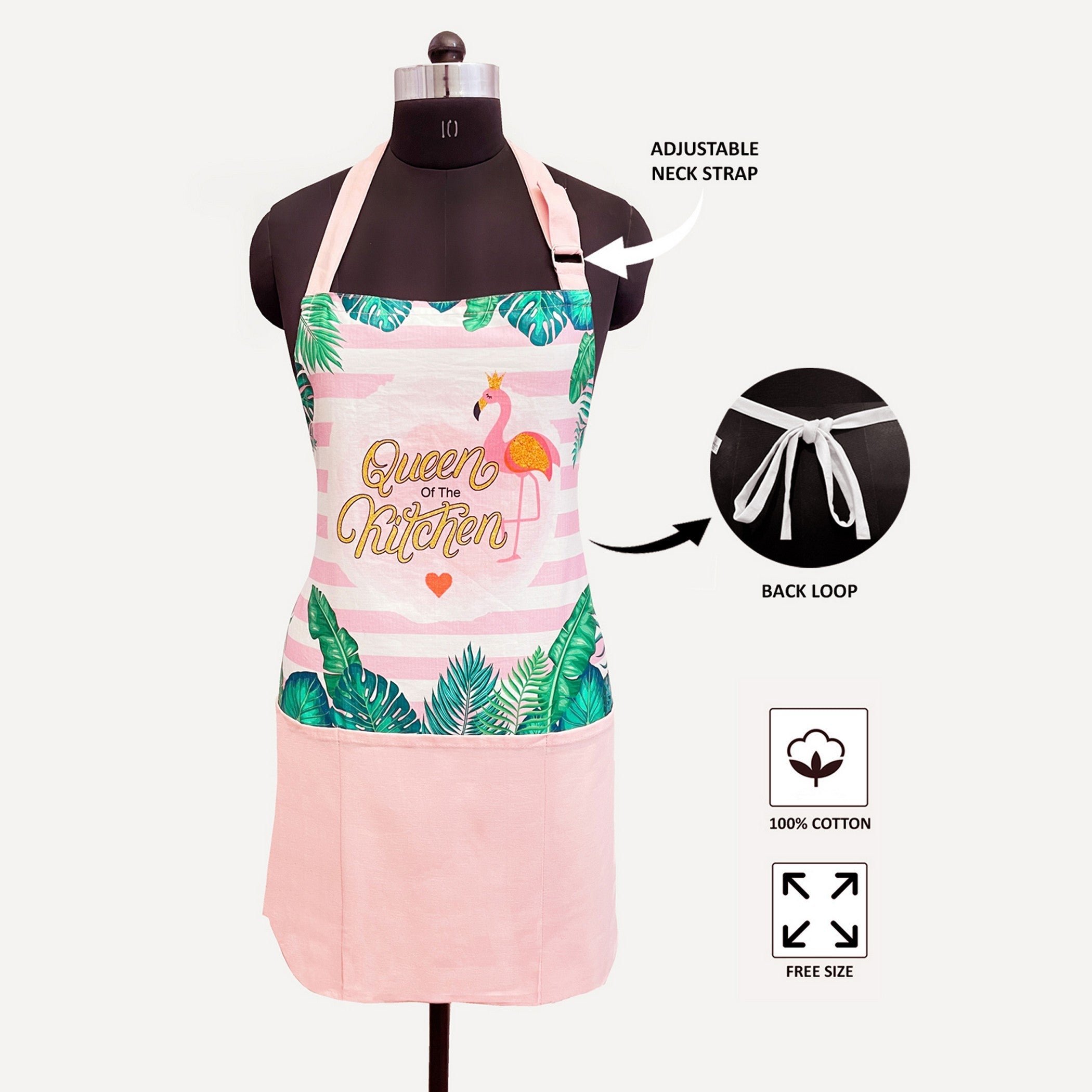 Queen of the Kitchen Adjustable Apron with Pocket