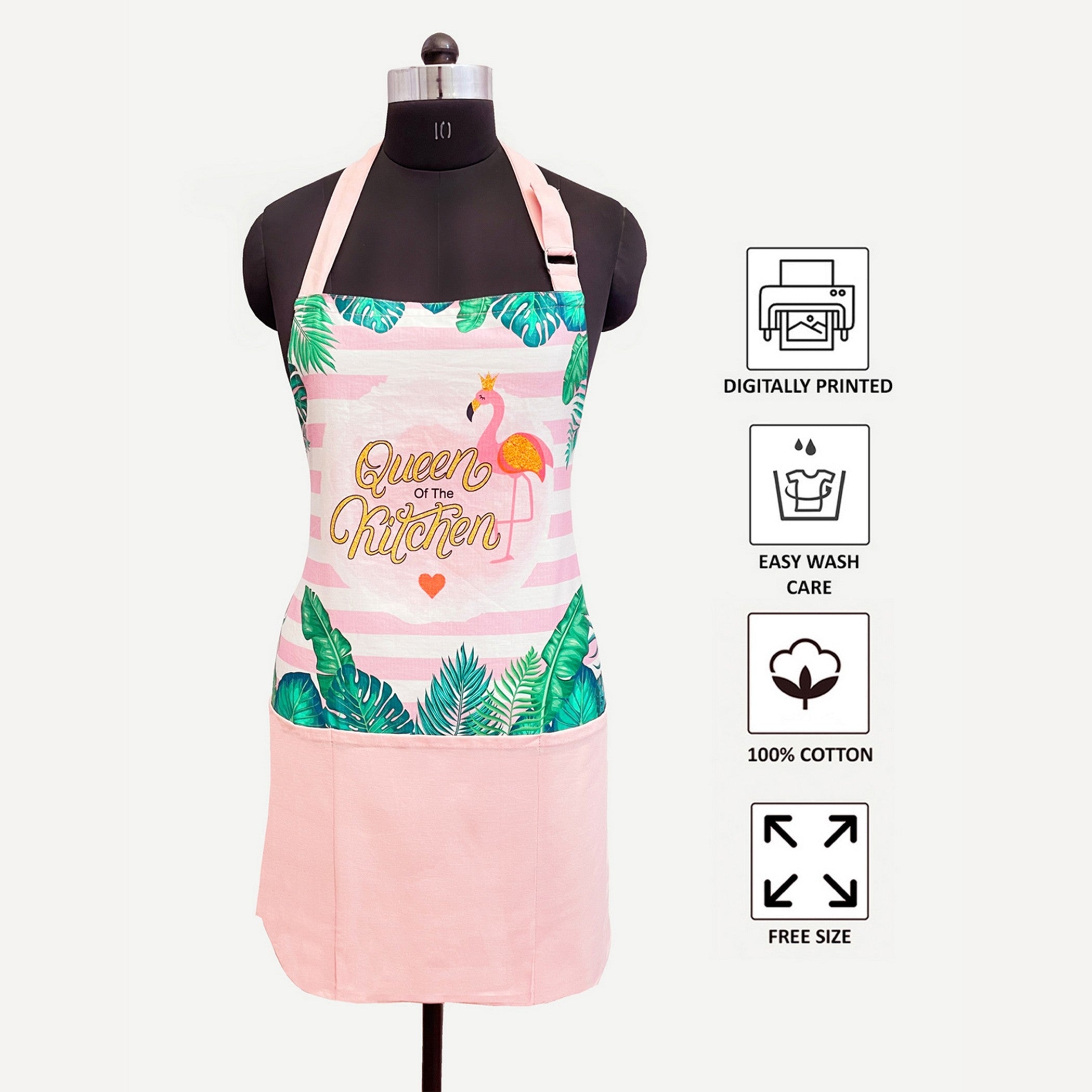 Queen of the Kitchen Adjustable Apron with Pocket