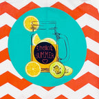 Hello Summer Chevron Print Adjustable Apron with Pocket