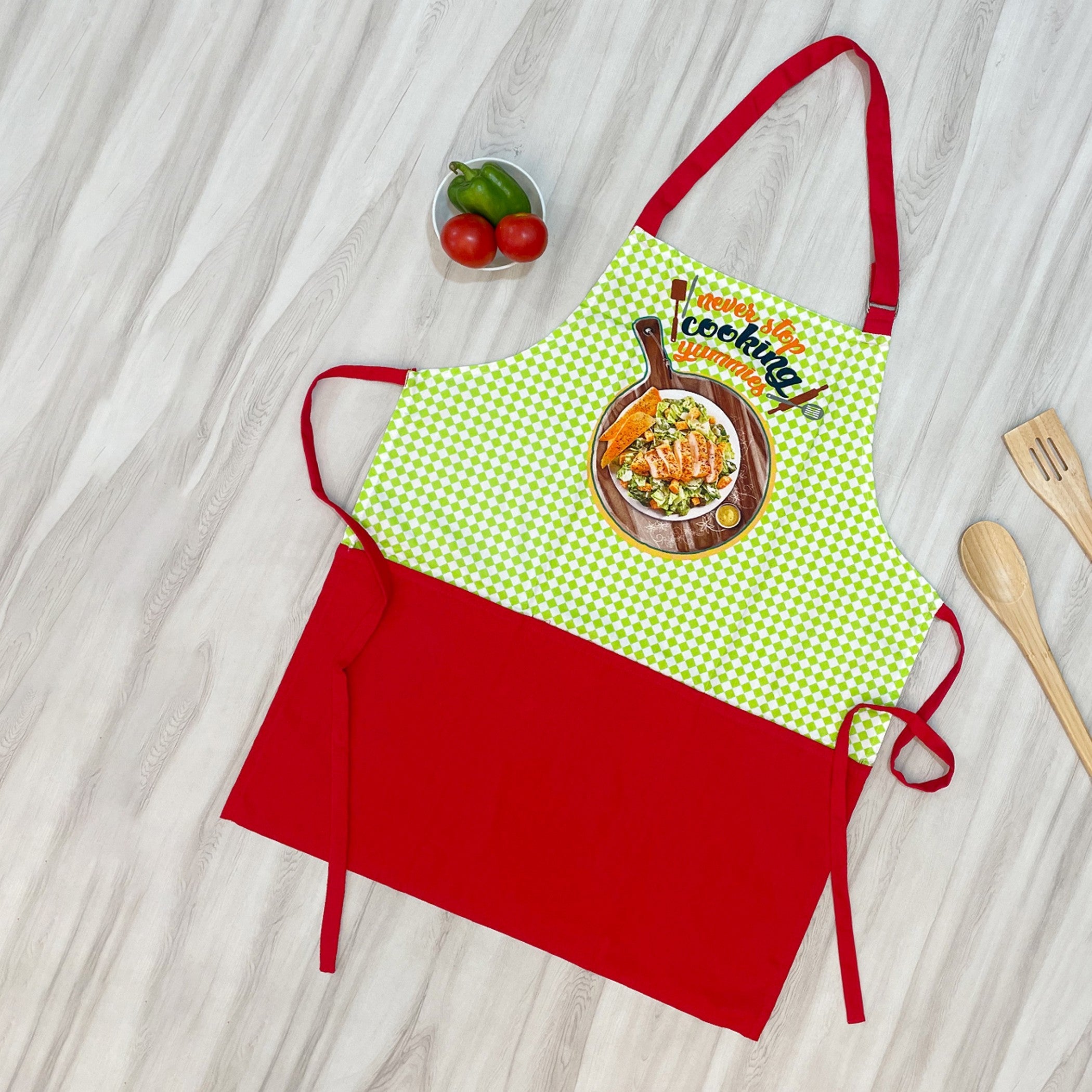 Never Stop Cooking Yummiest Kitchen Apron with Pocket