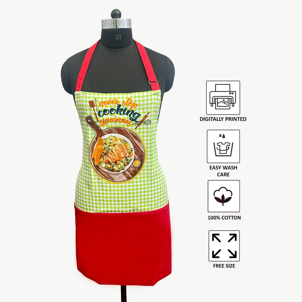 Never Stop Cooking Yummiest Kitchen Apron with Pocket