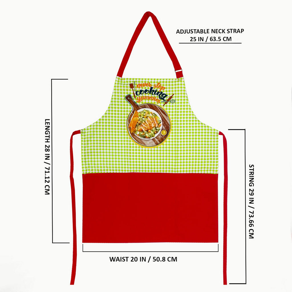 Never Stop Cooking Yummiest Kitchen Apron with Pocket