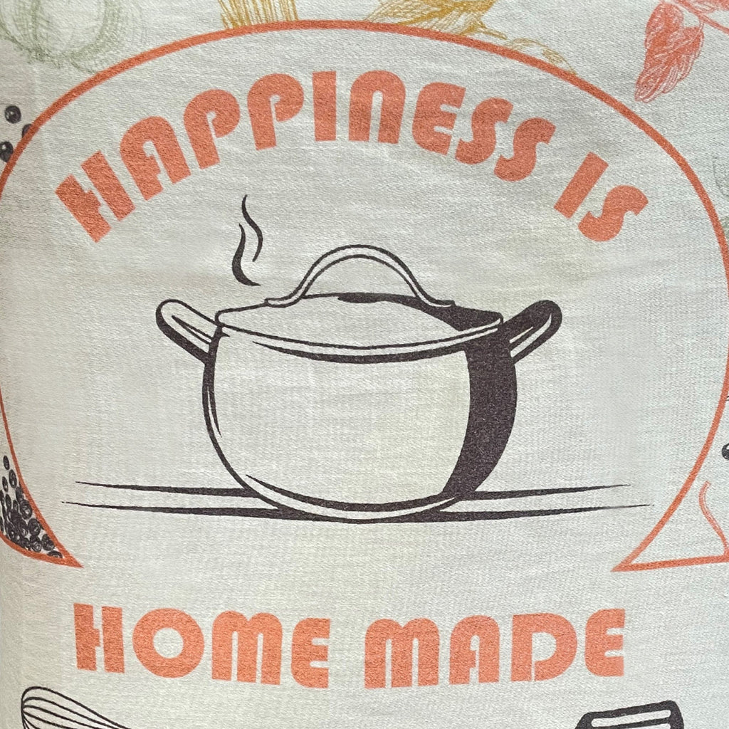 Happiness is Home Made Printed Kitchen Apron with Pocket