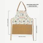 Happiness is Home Made Printed Kitchen Apron with Pocket