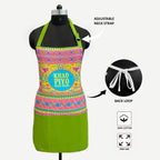 Khao Piyo Mast Raho Printed Kitchen Apron with Pocket