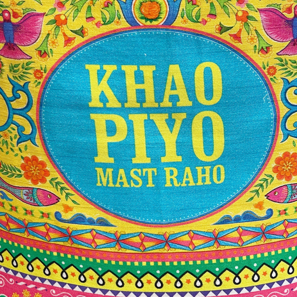 Khao Piyo Mast Raho Printed Kitchen Apron with Pocket