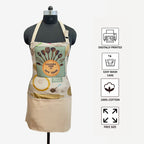 Cooking Time Is My Time Printed Kitchen Apron with Pocket