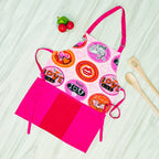 Printed Kitchen Apron with Oven Gloves Set - Love & Kisses Theme