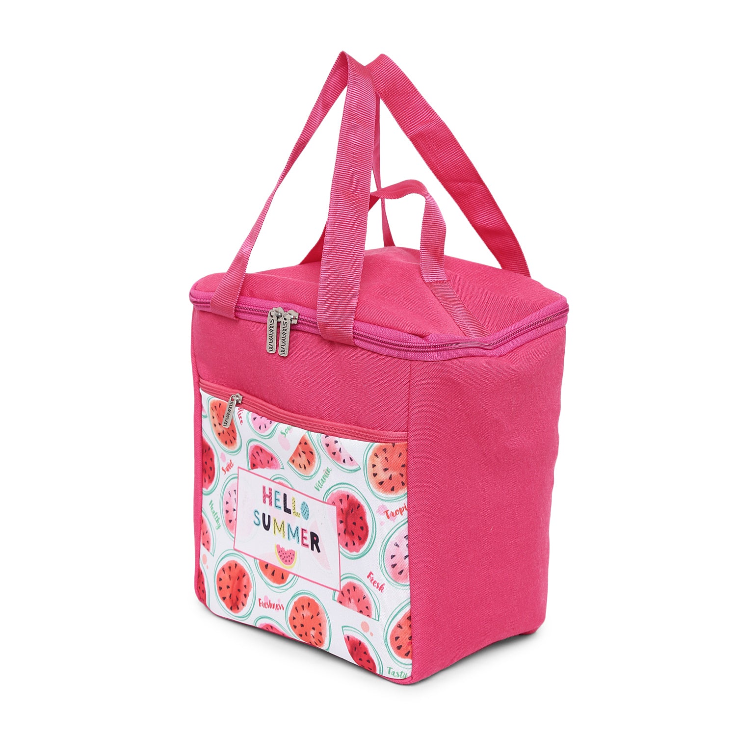 Hello Summer Watermelon Print Insulated Lunch Bag with Inside Pocket