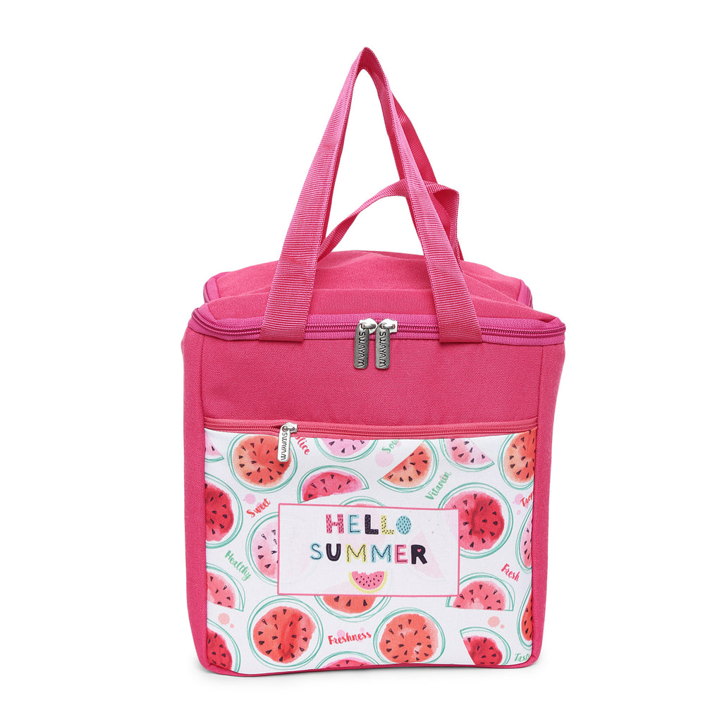 Hello Summer Watermelon Print Insulated Lunch Bag with Inside Pocket