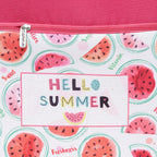 Hello Summer Watermelon Print Insulated Lunch Bag with Inside Pocket