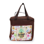 Summer Vibes Printed Insulated Lunch Bag with Front & Inside Pocket