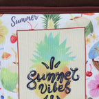 Summer Vibes Printed Insulated Lunch Bag with Front & Inside Pocket