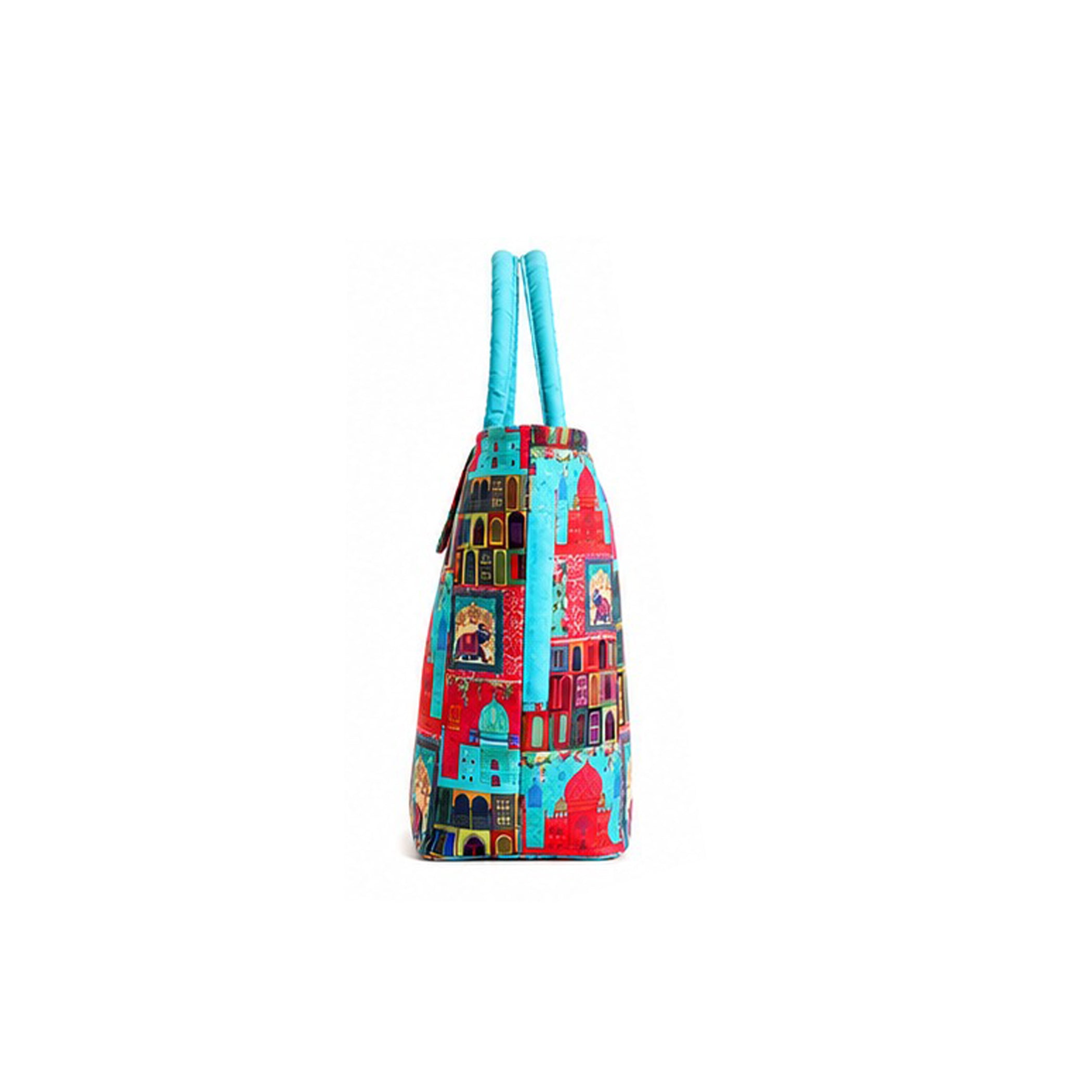 Heritage City Print Ethnic Insulated Tiffin Bag with Front & Inside Pocket