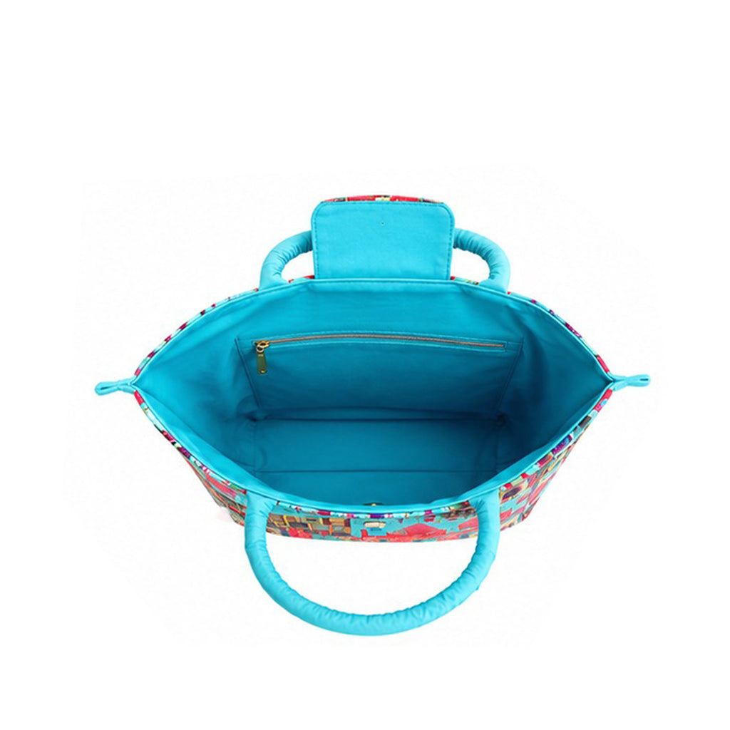 Heritage City Print Ethnic Insulated Tiffin Bag with Front & Inside Pocket