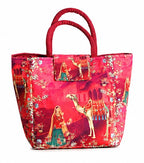 Royal Desert Print Ethnic Insulated Tiffin Bag with Front & Inside Pocket