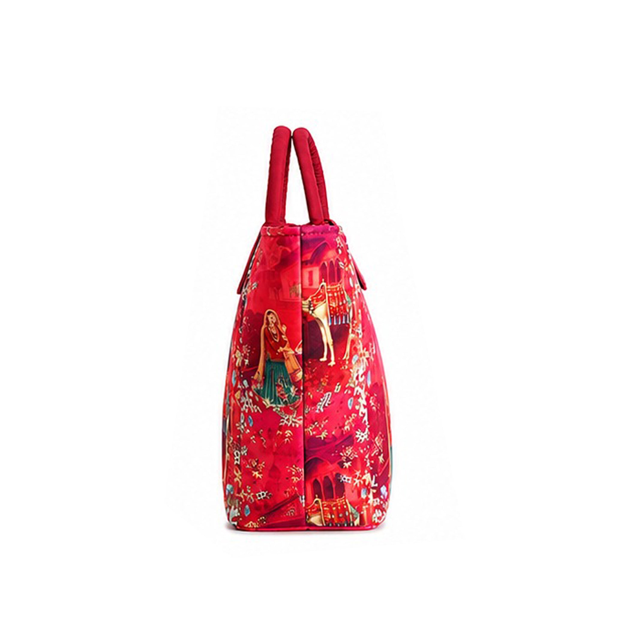 Royal Desert Print Ethnic Insulated Tiffin Bag with Front & Inside Pocket