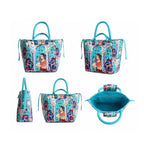 Royal Heritage Print Ethnic Insulated Tiffin Bag with Front & Inside Pocket