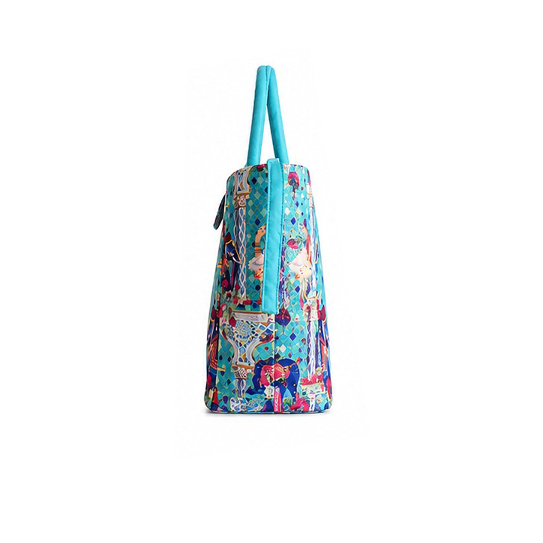 Royal Heritage Print Ethnic Insulated Tiffin Bag with Front & Inside Pocket