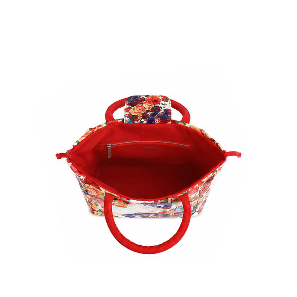 Royal Elephant & Floral Print Ethnic Insulated Tiffin Bag with Front & Inside Pocket