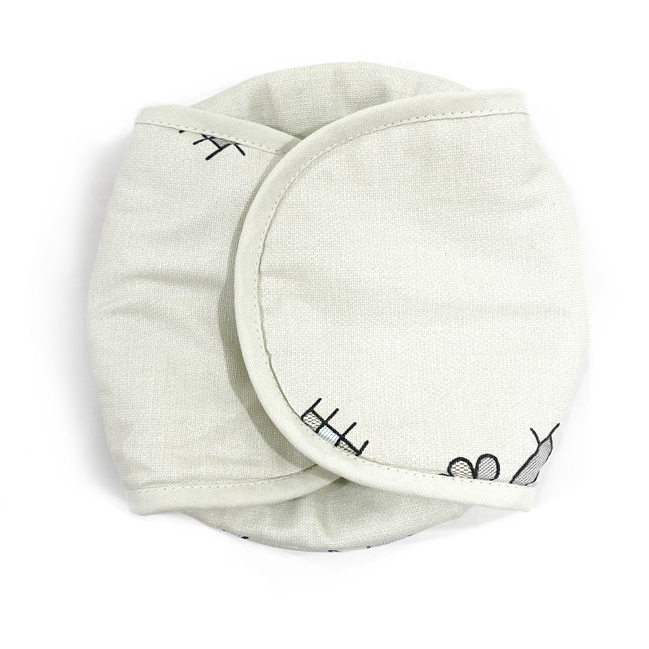 Insulated Cotton Minimal Off-White Bread Basket for Warm Rotis, Pav & Parathas
