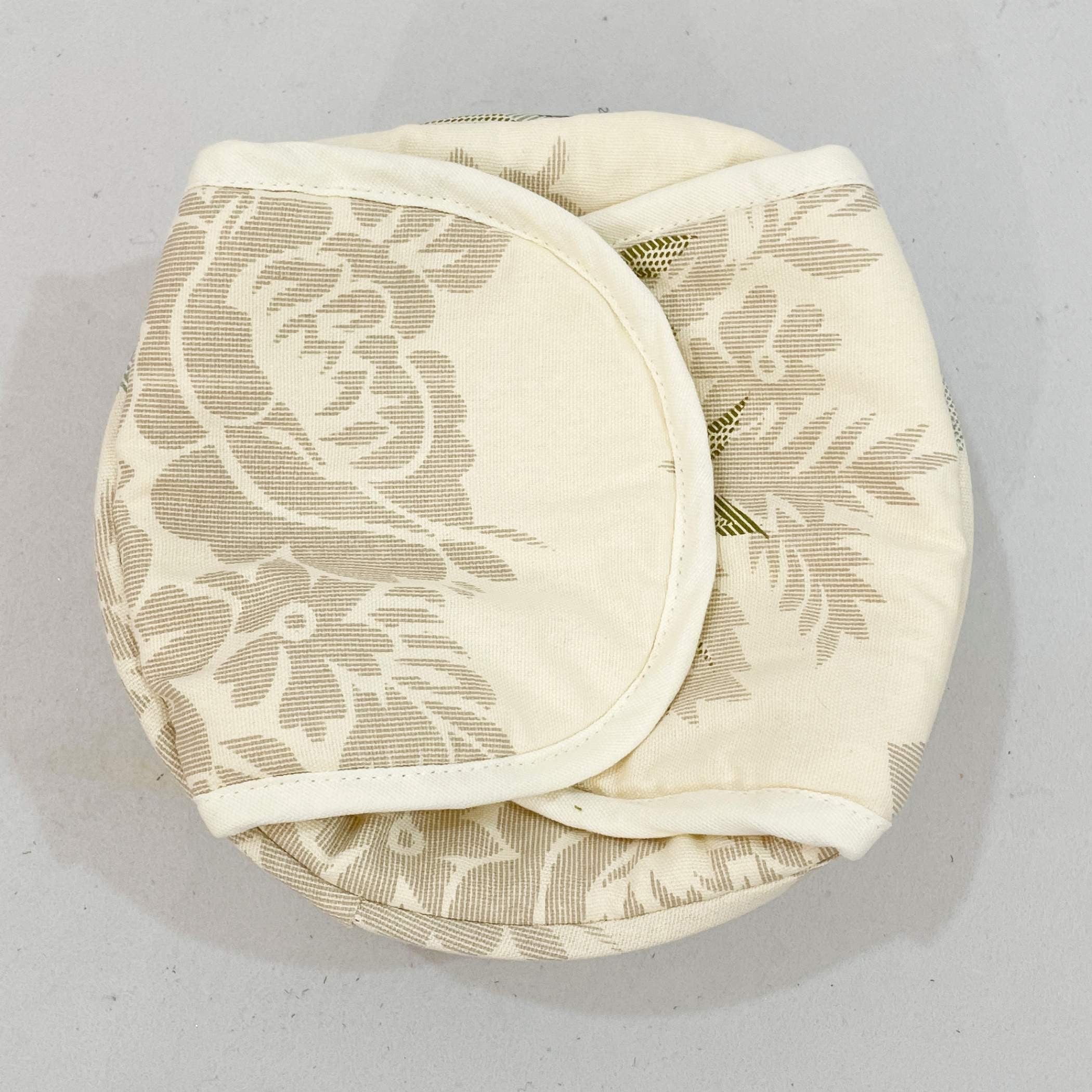 Premium Cotton Insulated Bread Basket - Cream Floral