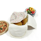 Premium Cotton Insulated Bread Basket - Multicolor Cross Pattern