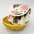 Cotton Insulated Bread & Roti Warmer Basket - Multicolor Floral