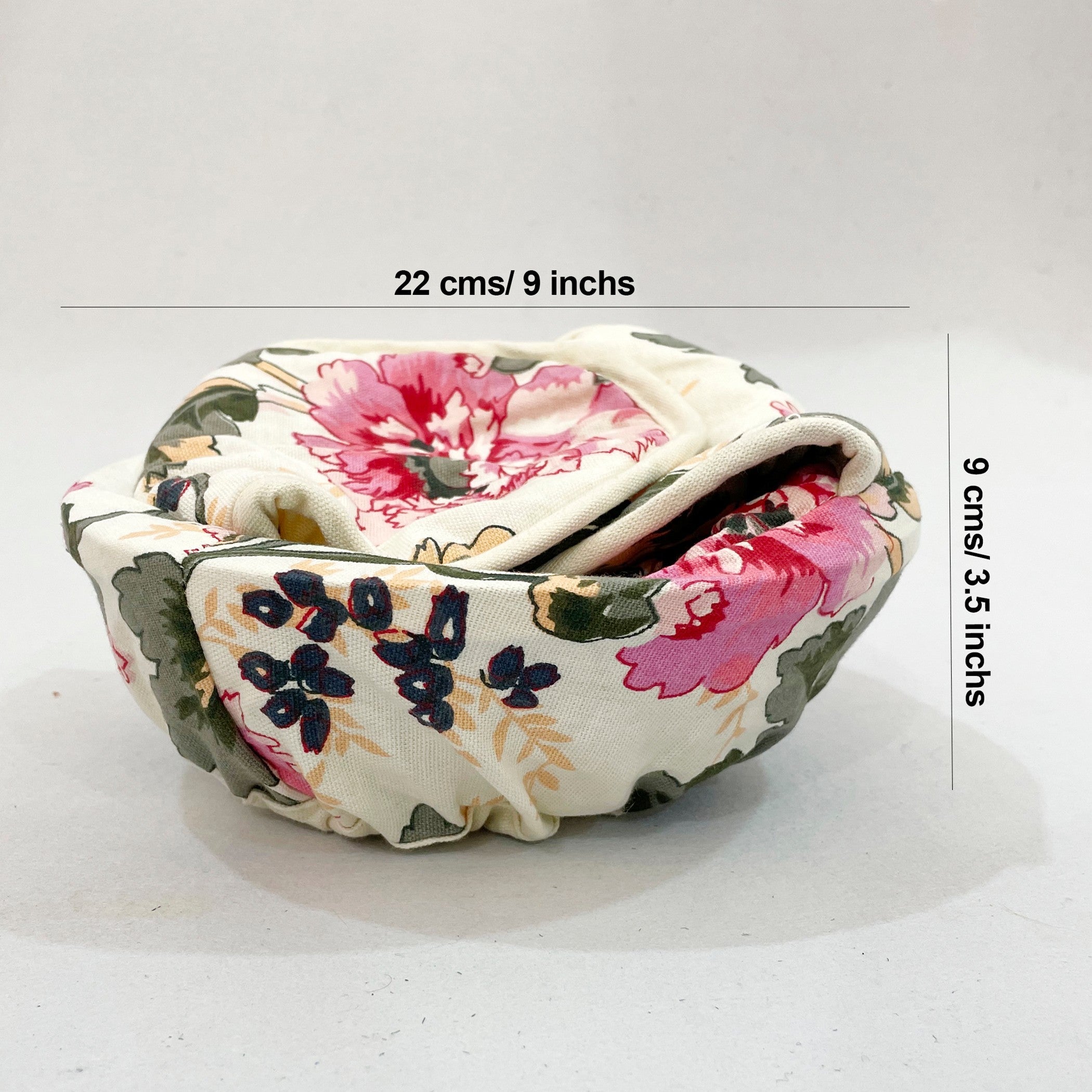 Cotton Insulated Bread & Roti Warmer Basket - Multicolor Floral