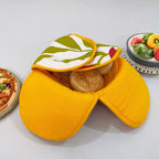 Cotton Insulated Roti & Bread Warmer Basket - Tropical Leaf Design