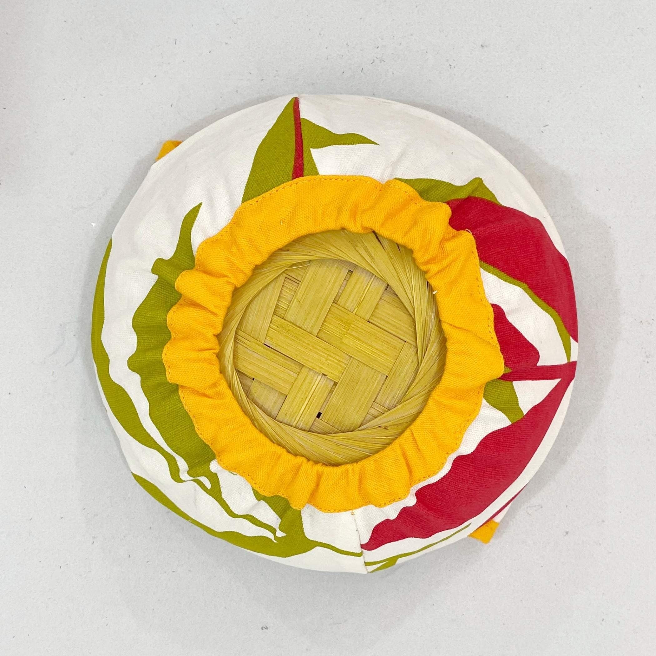 Cotton Insulated Roti & Bread Warmer Basket - Tropical Leaf Design