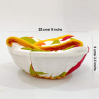 Cotton Insulated Roti & Bread Warmer Basket - Tropical Leaf Design