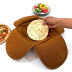 Insulated Cotton Bread Basket - Brown