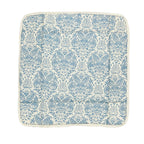 Printed Cotton Fabric Serving Basket - Blue & White
