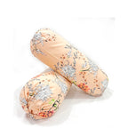 Floral Printed Pure Cotton Peach Bolster Covers 30 x 30 Inches Pack Of 2