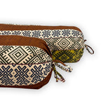Ethnic Geometric Printed Pure Cotton Beige Bolster Covers 30 x 30 Inches Pack Of 2
