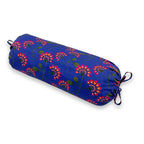Floral Printed Pure Cotton Royal Blue Bolster Covers 30 x 30 Inches Pack Of 2