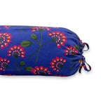 Floral Printed Pure Cotton Royal Blue Bolster Covers 30 x 30 Inches Pack Of 2