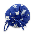 Star Printed Pure Cotton Royal Blue Bolster Covers 30 x 30 Inches Pack Of 2