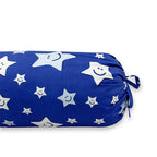 Star Printed Pure Cotton Royal Blue Bolster Covers 30 x 30 Inches Pack Of 2