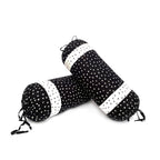 Minimal Geometric Printed Pure Cotton Black Bolster Covers 30 x 30 Inches Pack Of 2