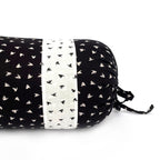 Minimal Geometric Printed Pure Cotton Black Bolster Covers 30 x 30 Inches Pack Of 2