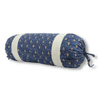 Ethnic Motif Printed Pure Cotton Navy Blue Bolster Covers 30 x 30 Inches Pack Of 2