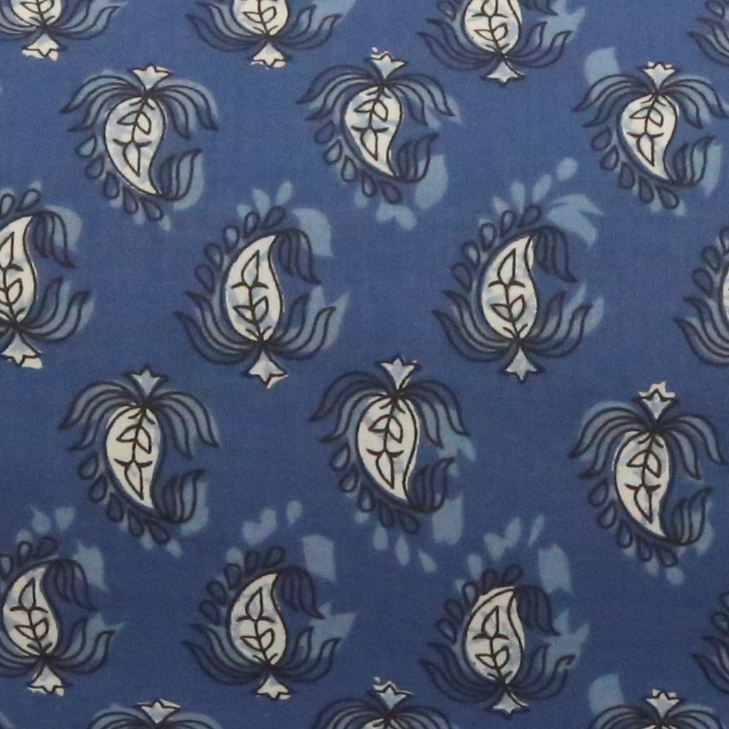 Ethnic Motif Printed Pure Cotton Navy Blue Bolster Covers 30 x 30 Inches Pack Of 2